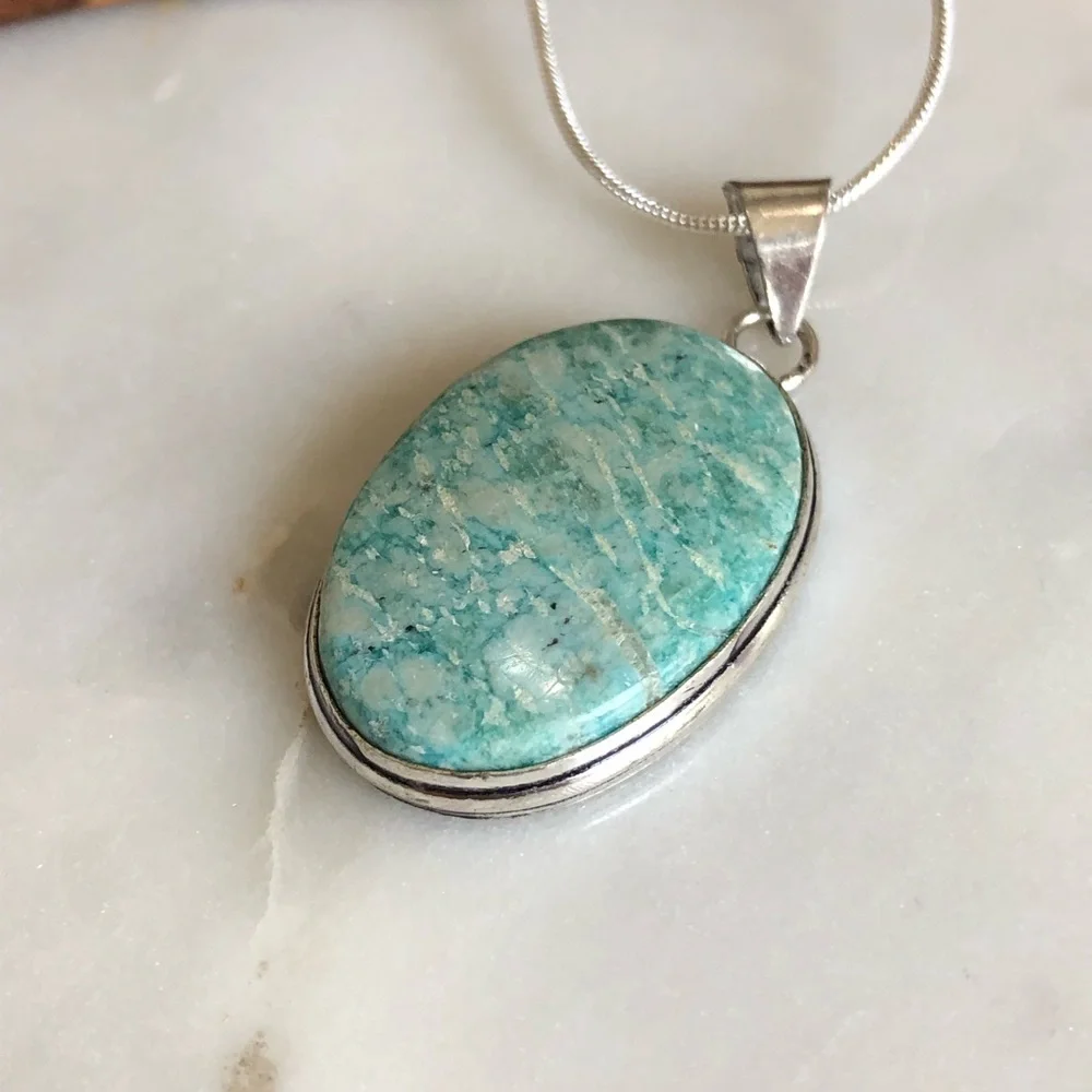 Amazonite Silver Necklace